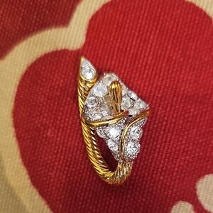 Nolan Miller Calla Lily Women's Slide Pendant With Gold-Tone Twisted Rope Stem